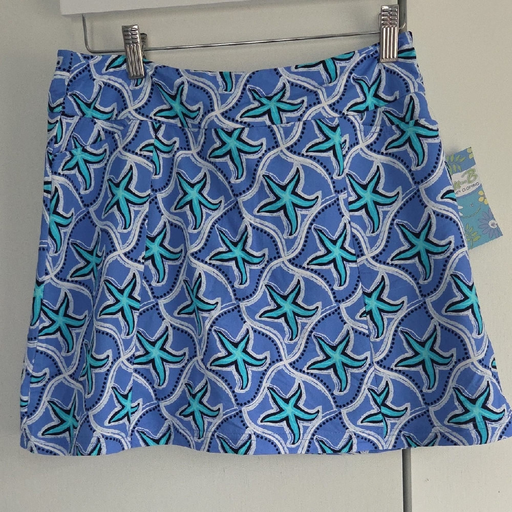 Lulu-B Blue Starfish Skort Skirt